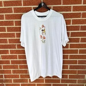 Gildan ultra blend hummingbird and flowers vintage nature shirt